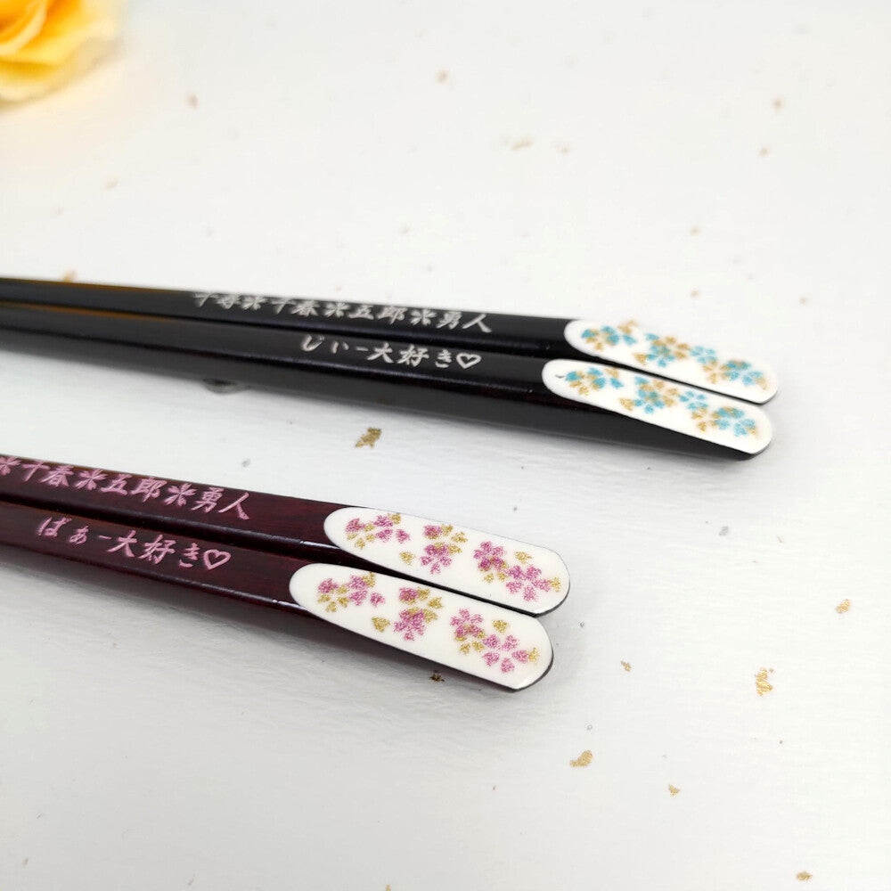 Cute tiny flower blue pink - SINGLE PAIR