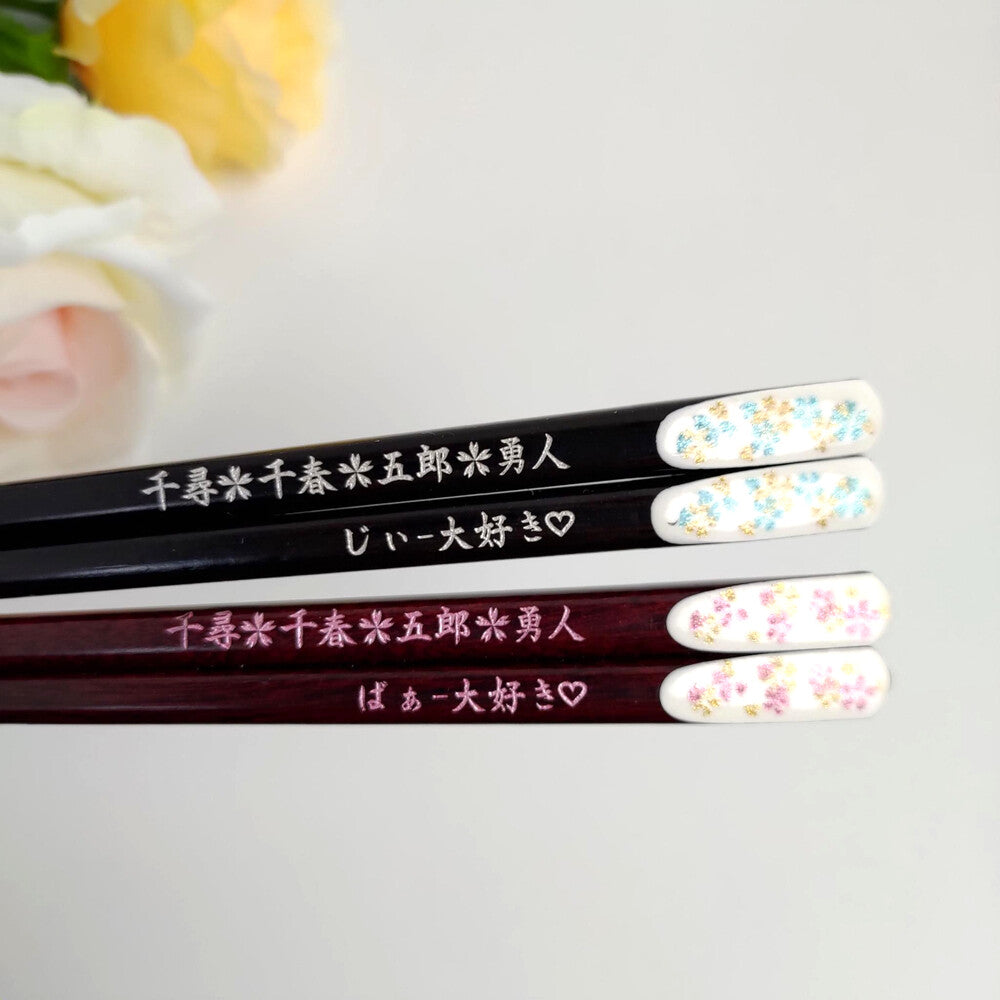 Cute tiny flower blue pink - SINGLE PAIR